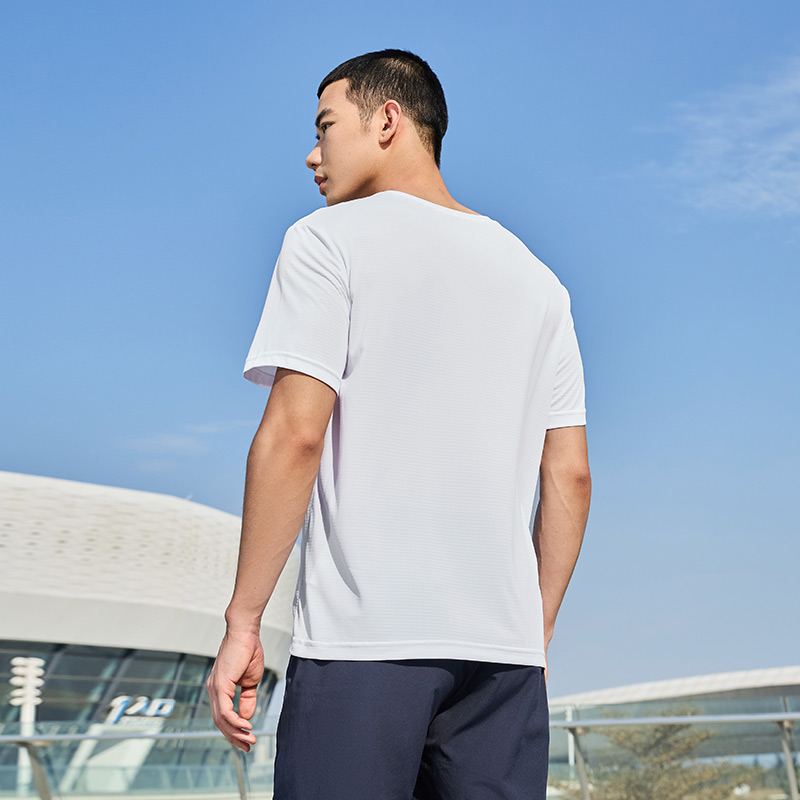 PEAK Running T Shirt Men’s All White