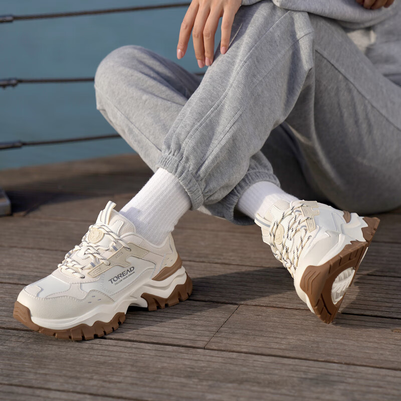 TOREAD Running Shoes Unisex Low Top White/Black