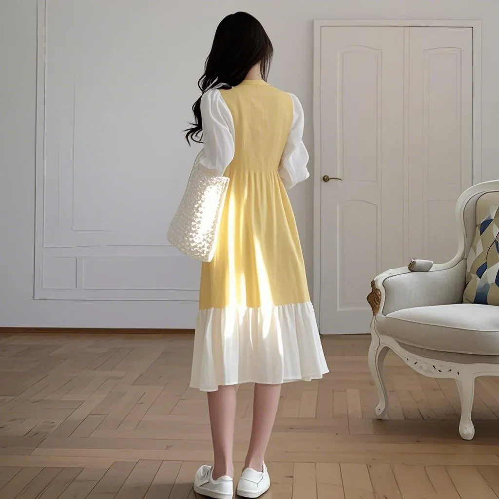 KAISER Long Sleeved Dress Women's Lemon