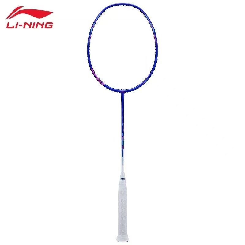 Li Ning Thunder 20 Full Carbon Badminton Rackets Offensive Type Heavy Head, Stiff Shaft Entry level 3U Blue White