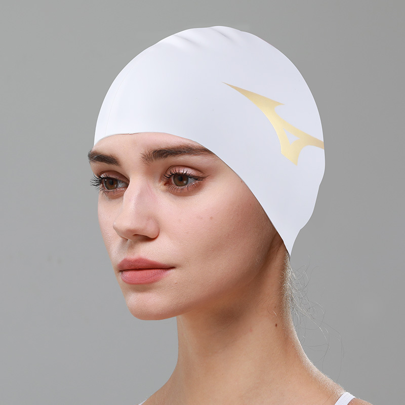 Mizuno Swim Cap Silicone Unisex Black White