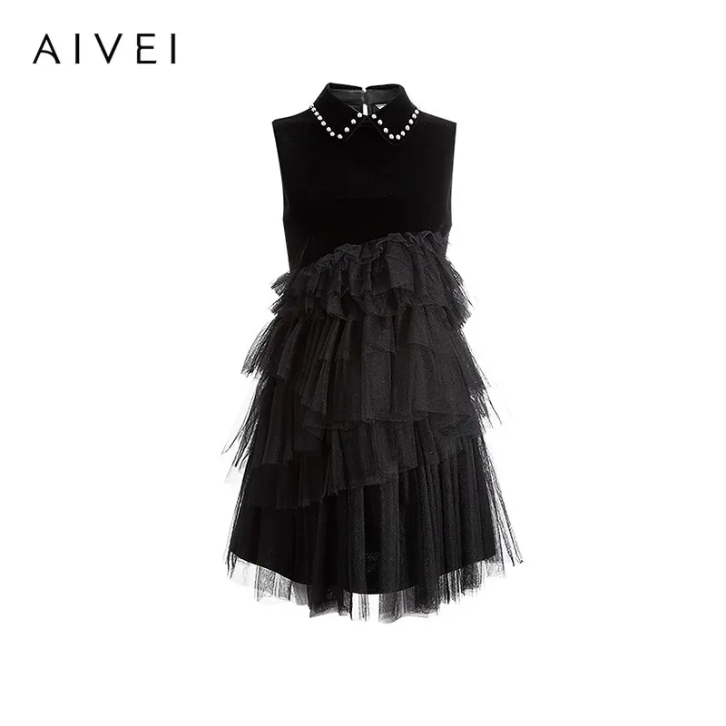 AIVEI Sleeveless Dress Women's Black