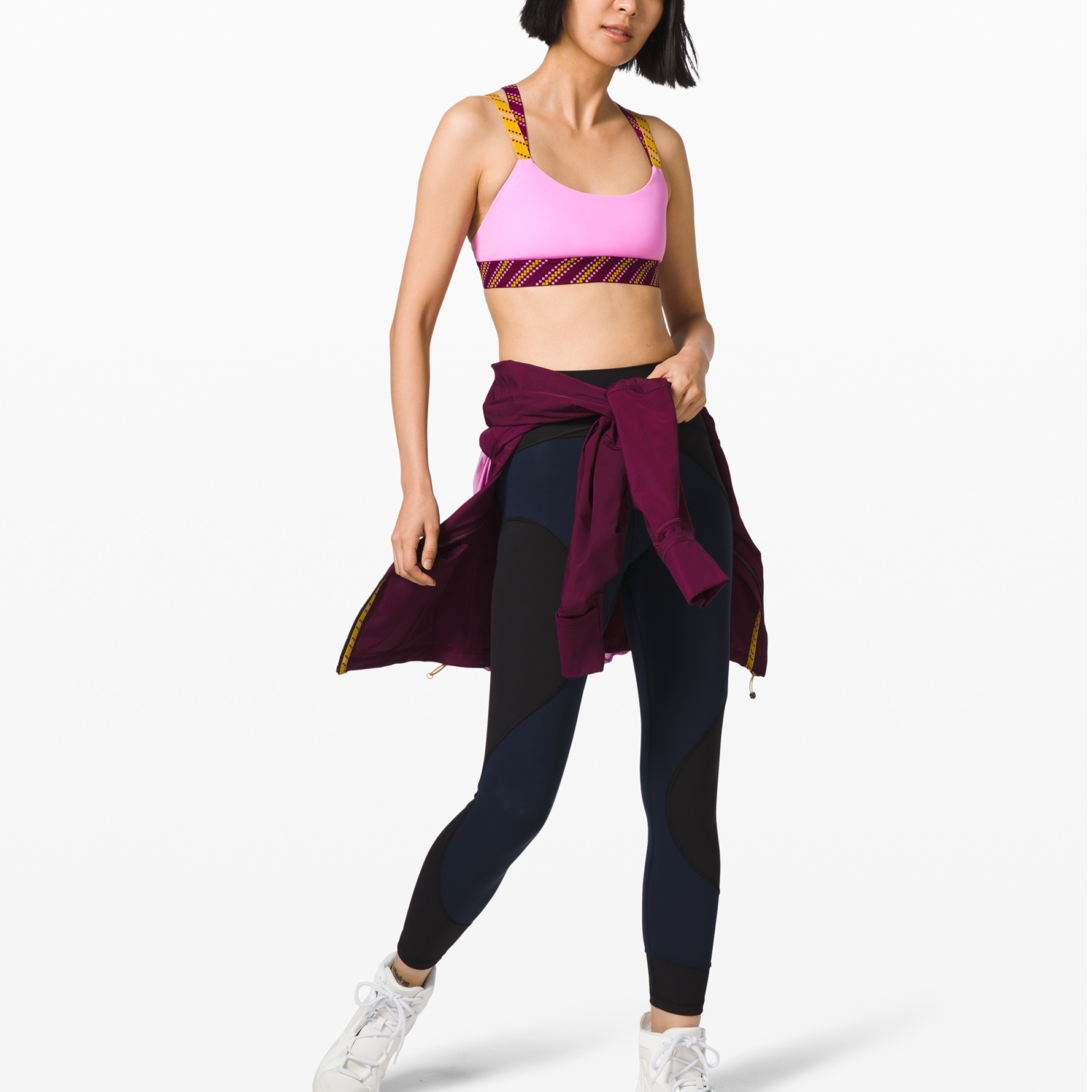 Lululemon x Roksanda Inner Expanse Sports Underwear Women’s Candy Pink/Dark Purple/Ginger Yellow