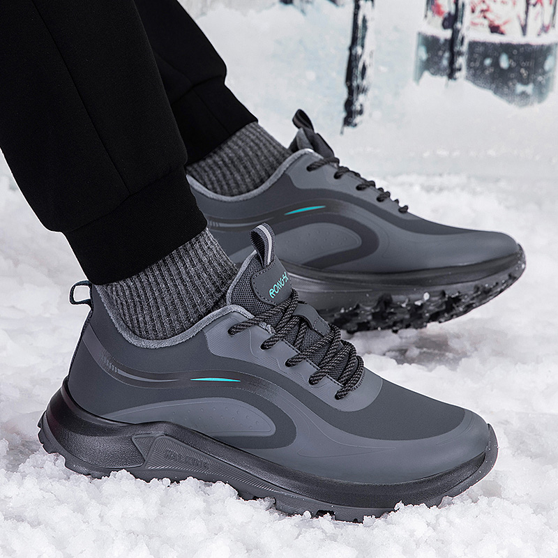 RONGSHI Winter Comfortable Versatile Fleece Lined Insulated Shoes For Middle Aged Adults, Everyday Walking Shoes