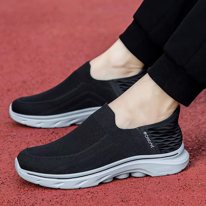 RONGSHI Fabric Wear resistant, Lightweight, Breathable, And Non slip. Elderly Casual Shoes Slip on Men’s