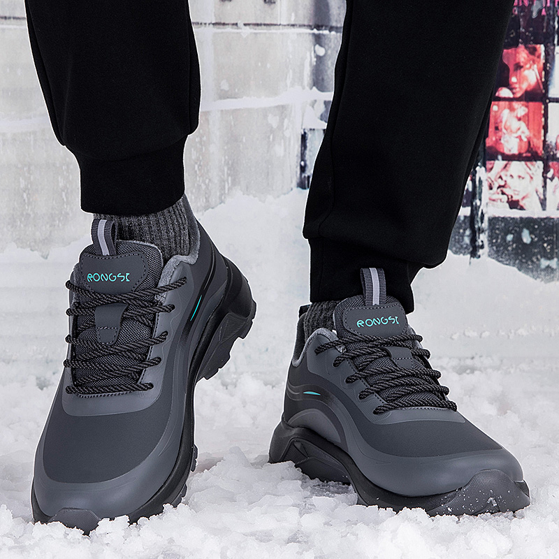 RONGSHI Winter Comfortable Versatile Fleece Lined Insulated Shoes For Middle Aged Adults, Everyday Walking Shoes