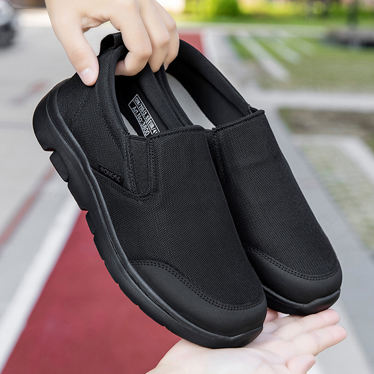RONGSHI Slip Resistant, Breathable, Lightweight Dapper Dad And Stylish Mom Life Flat Casual Shoes Slip on Senior Shoes