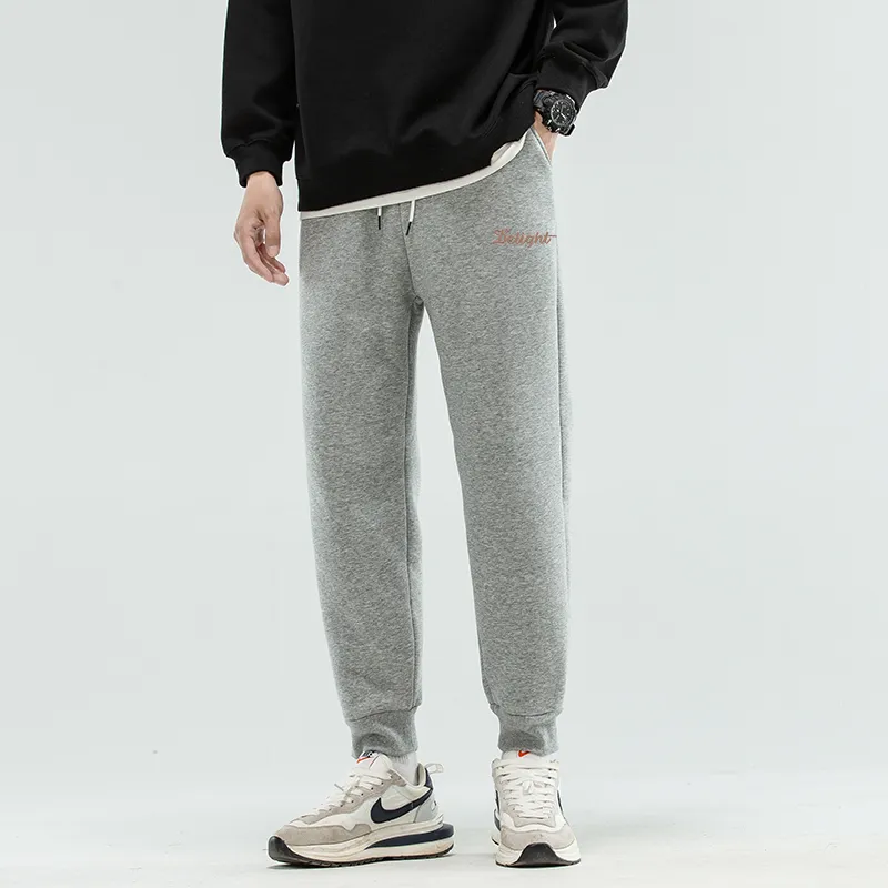 Cotton Casual Pants Unisex Heather Gray