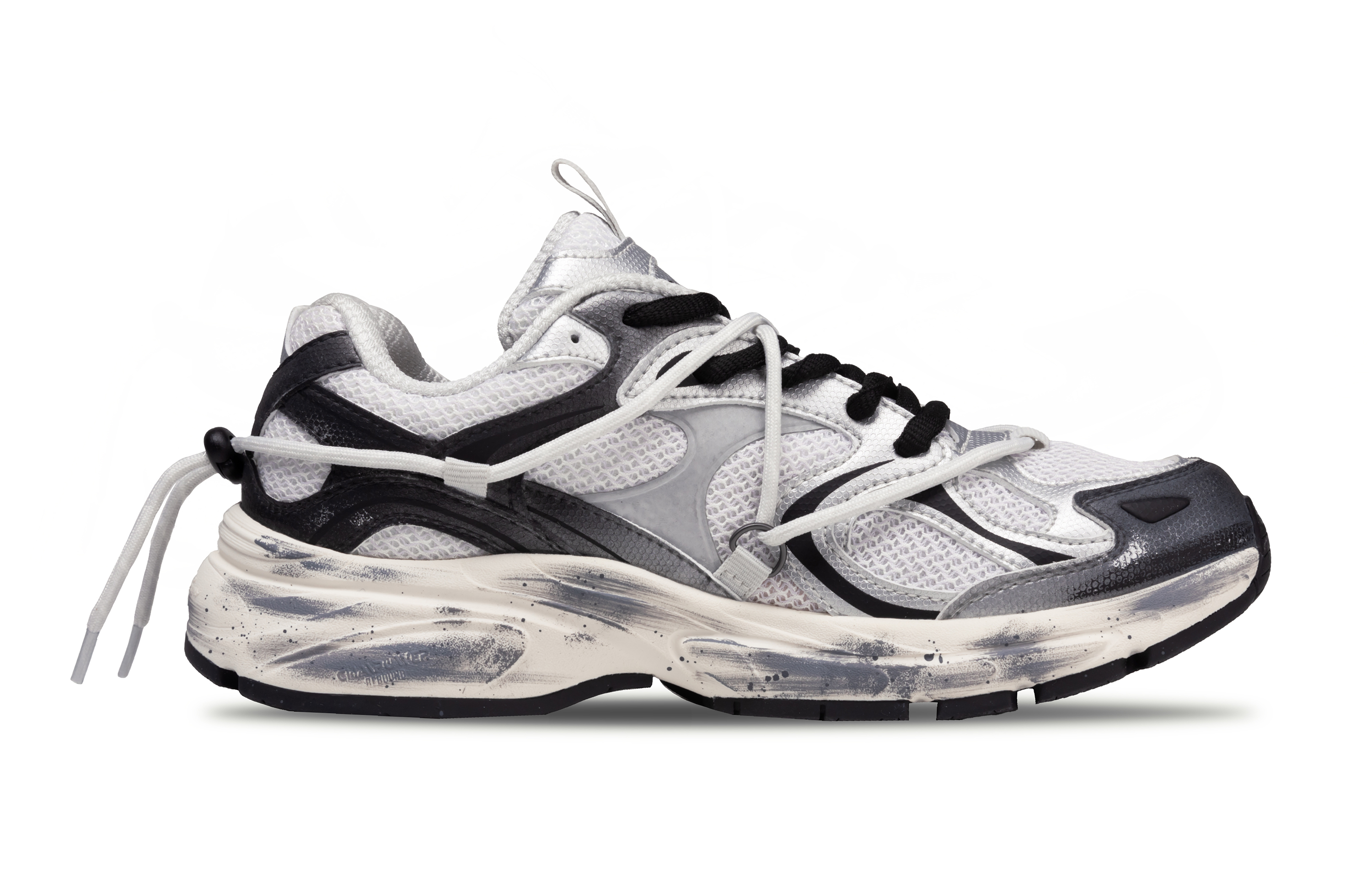 Champion Fabric Slip Resistant Abrasion Resistant Low top Running Shoes Unisex Silver Gray