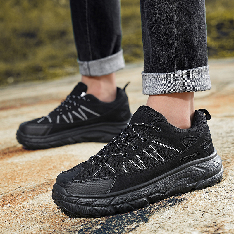 XIMO BULL Top Grain Cow Leather Cushioning Coverage Support Cushioning Coverage Support Low top Outdoor Shoes Men’s