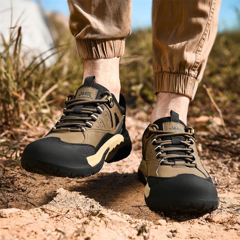 Jeep Cow Split Leather Low top Mountaineering Shoes Men’s