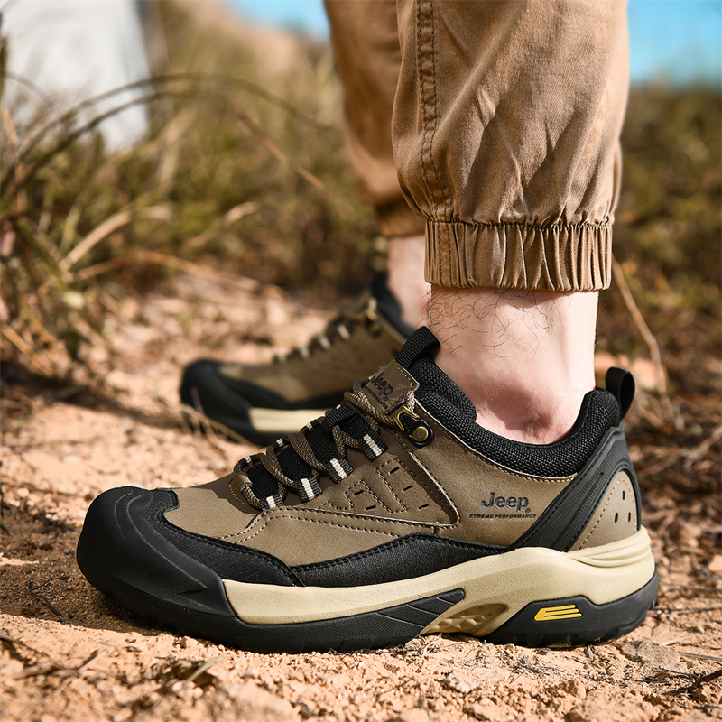 Jeep Cow Split Leather Low top Mountaineering Shoes Men’s