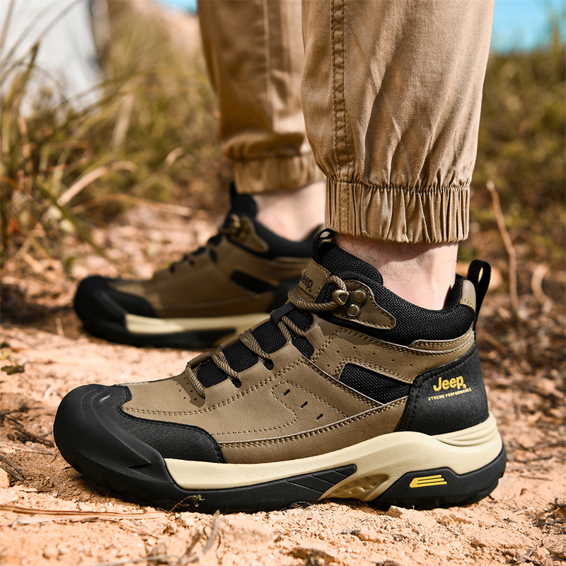 Jeep Cow Split Leather Mid top Mountaineering Shoes Men’s