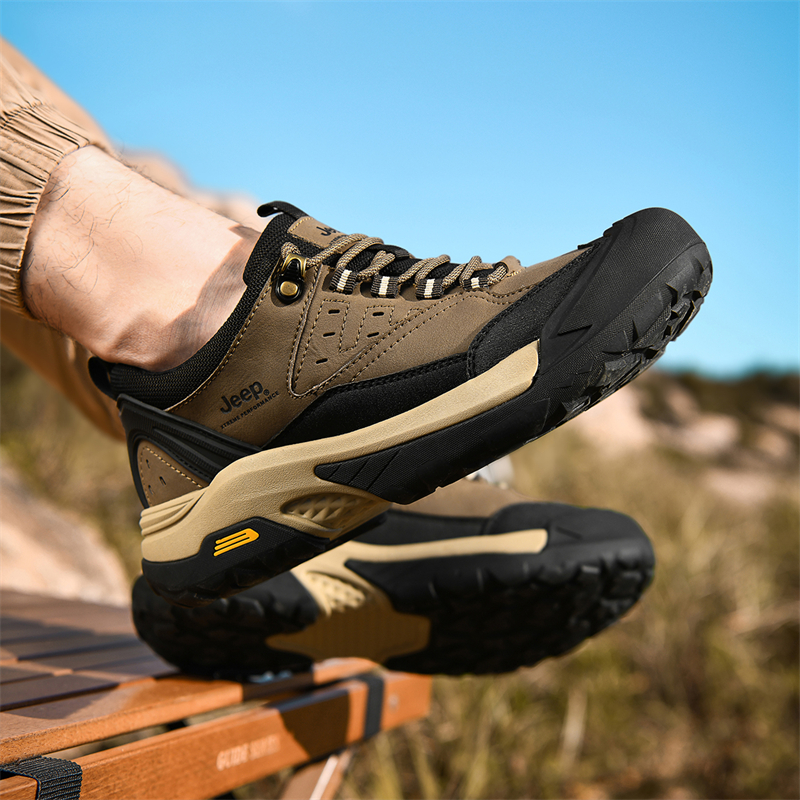 Jeep Cow Split Leather Low top Mountaineering Shoes Men’s