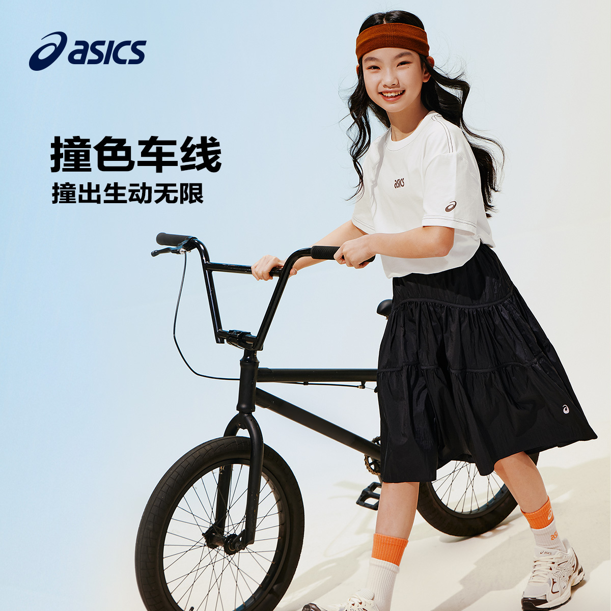 Футболка ASICS (голубая) — фото 3