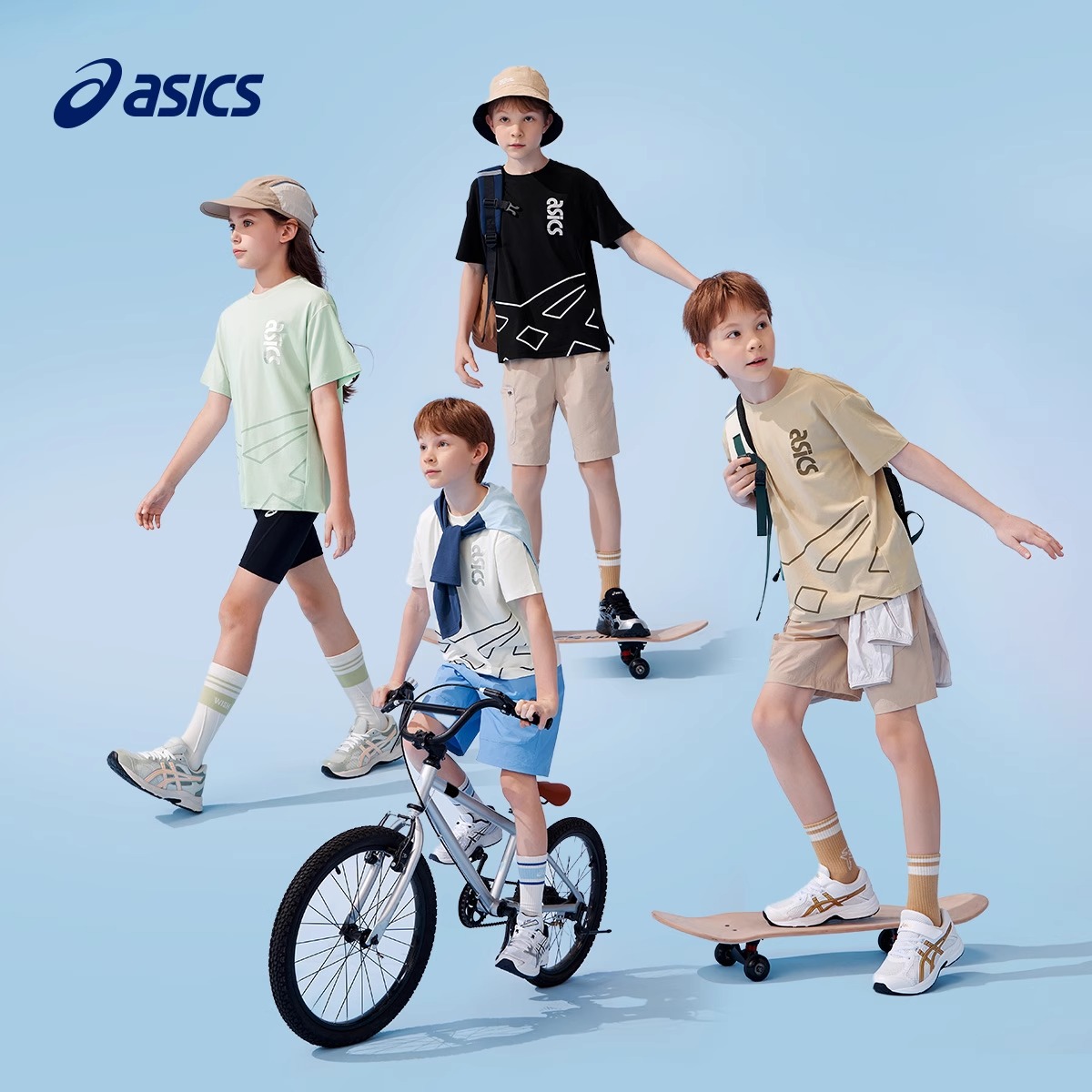 Унисекс футболка ASICS T (бежевый/хаки) — фото 3