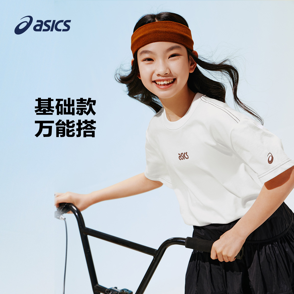 Футболка ASICS (голубая) — фото 2