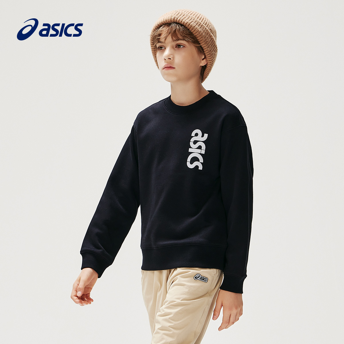 Детская толстовка ASICS Logo (черная) — фото 3