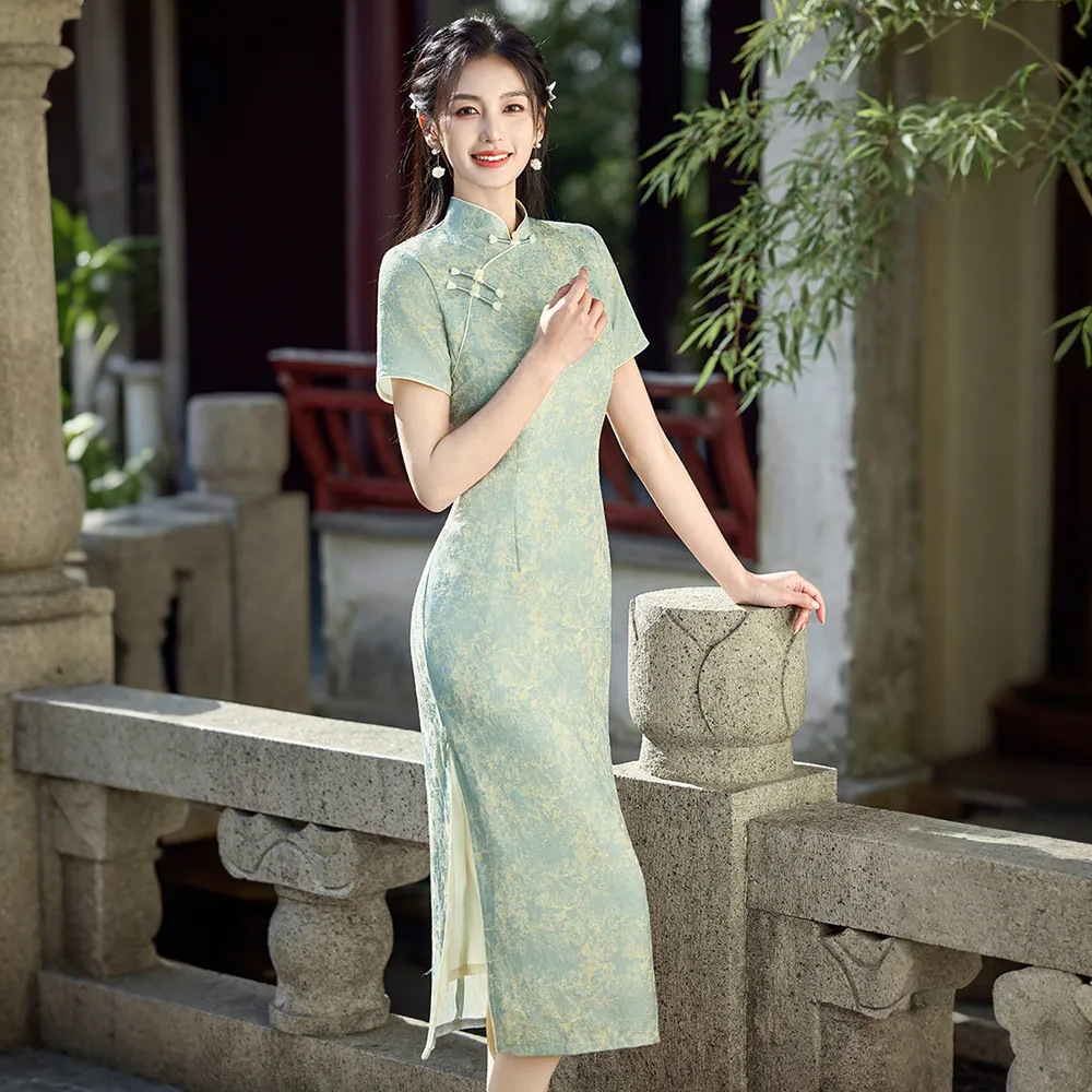 ENEESSI Cheongsam Women's Sky Blue