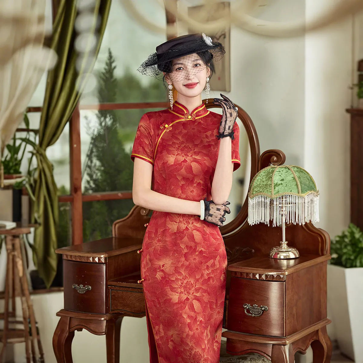 ENEESSI Spring Summer Release Cheongsam Women's Red