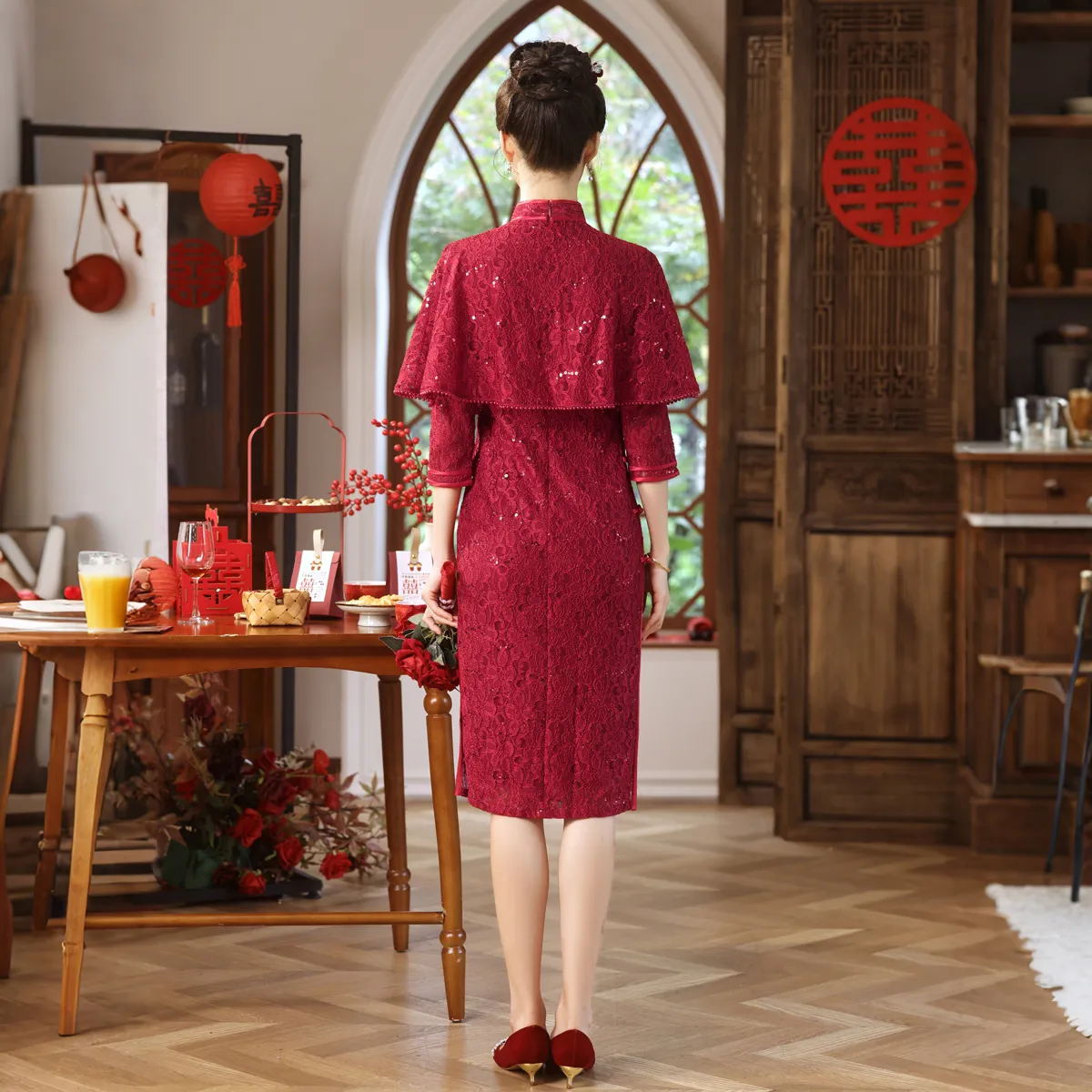 ENEESSI Cheongsams Women's Red