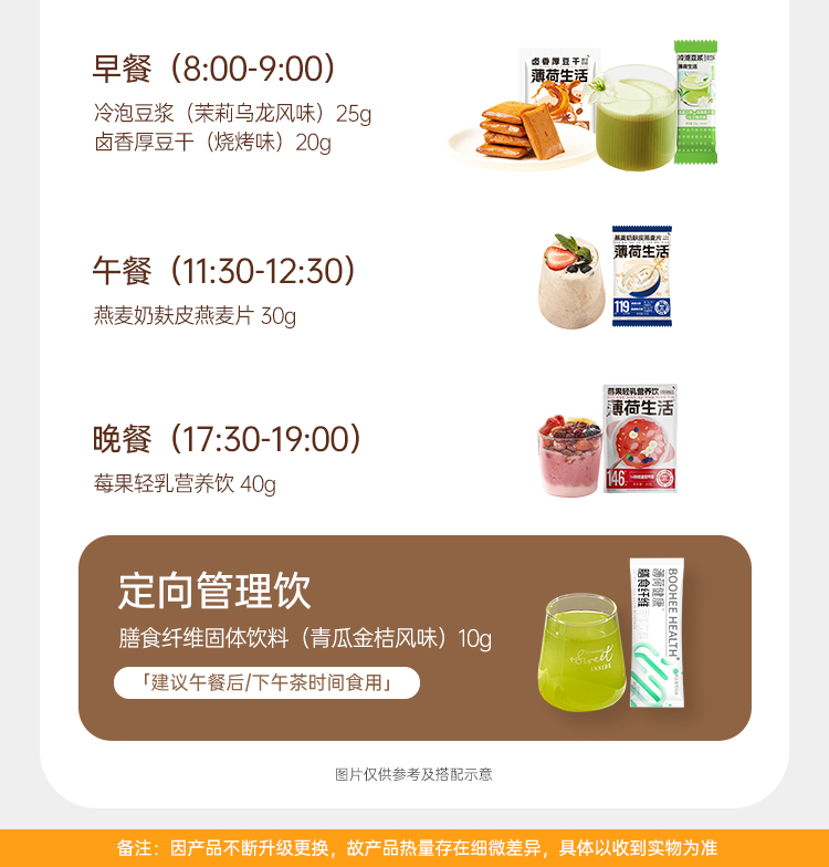 【Hong Kong Direct Mail】 Mint Health Refreshing Liquid Break Set 380g Carb Control Light Food