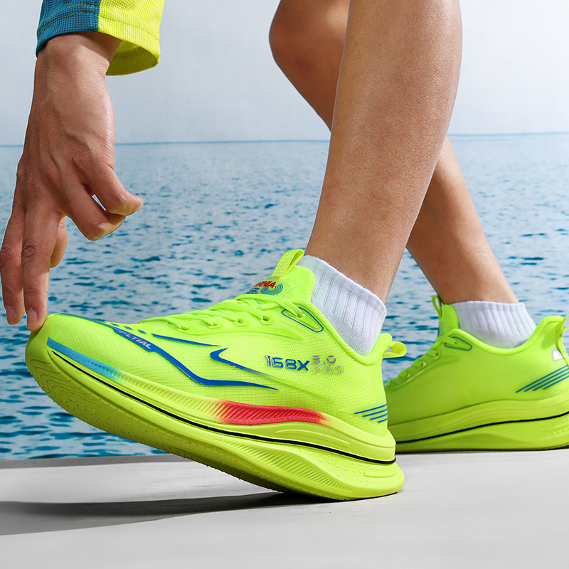 PALATIAL Light Breeze Running Shoes Unisex Low Top Gray Black/Neon Green/Black Purple/White Orange/Orange Red/Youth Green