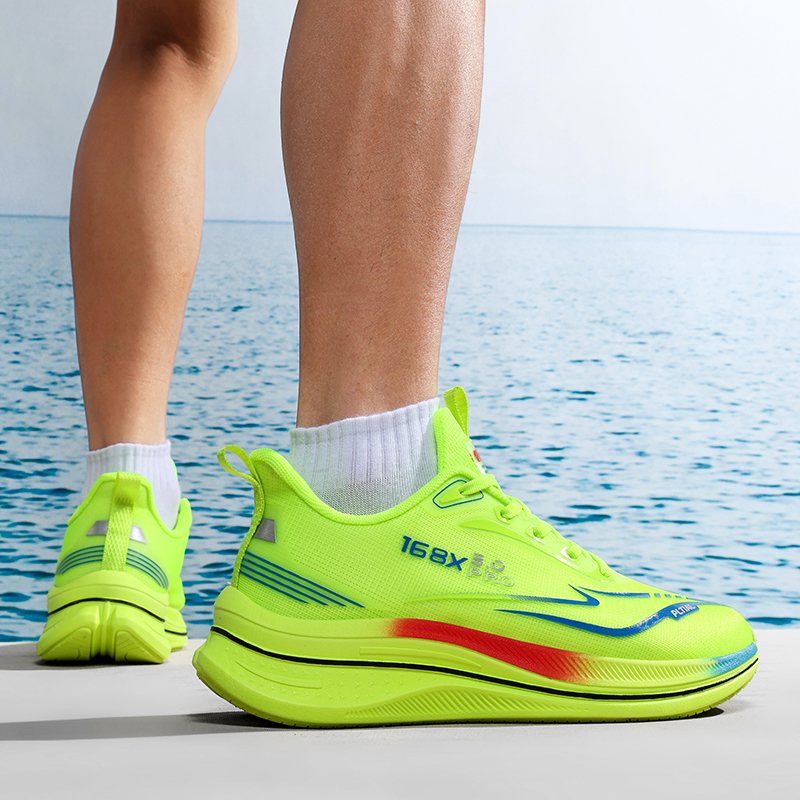 PALATIAL Light Breeze Running Shoes Unisex Low Top Gray Black/Neon Green/Black Purple/White Orange/Orange Red/Youth Green