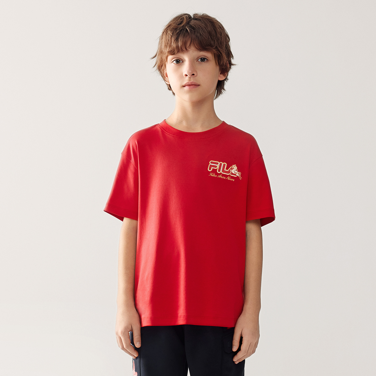 Мужская футболка Fila ORIGINALE CNY (красная) — фото 2