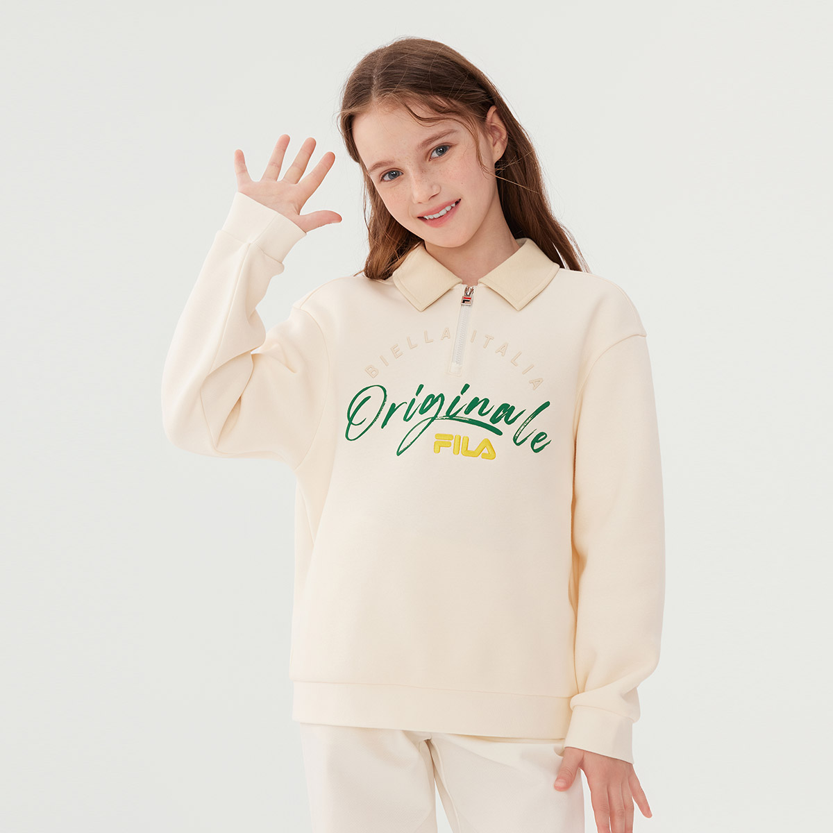Детское худи Fila KIDS (белое) — фото 8