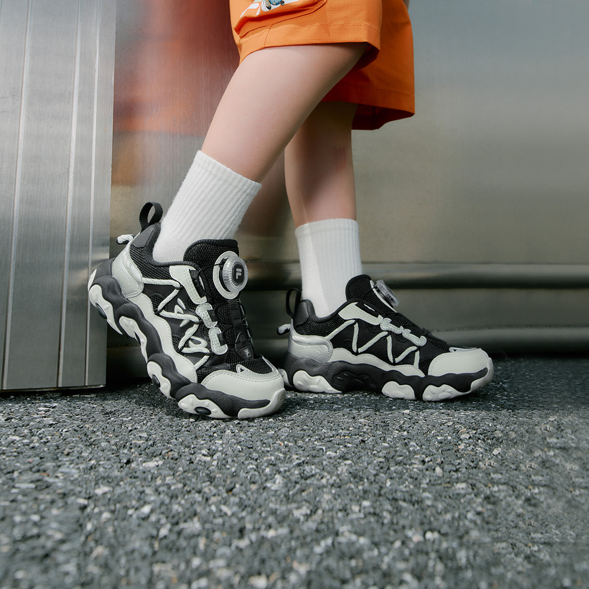 Детские кроссовки Fila KIDSFluid 6 (черные) — Чёрный — фото 6