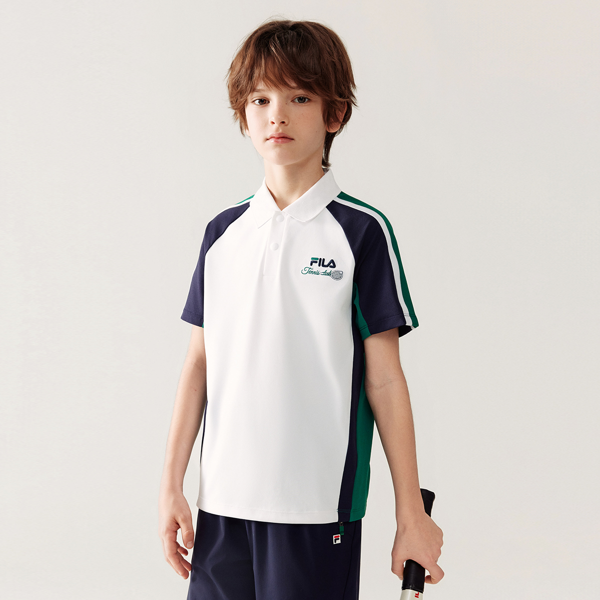 Детская футболка Fila KIDS PERFORMANCE-FPFT (бело-зеленая) — фото 2