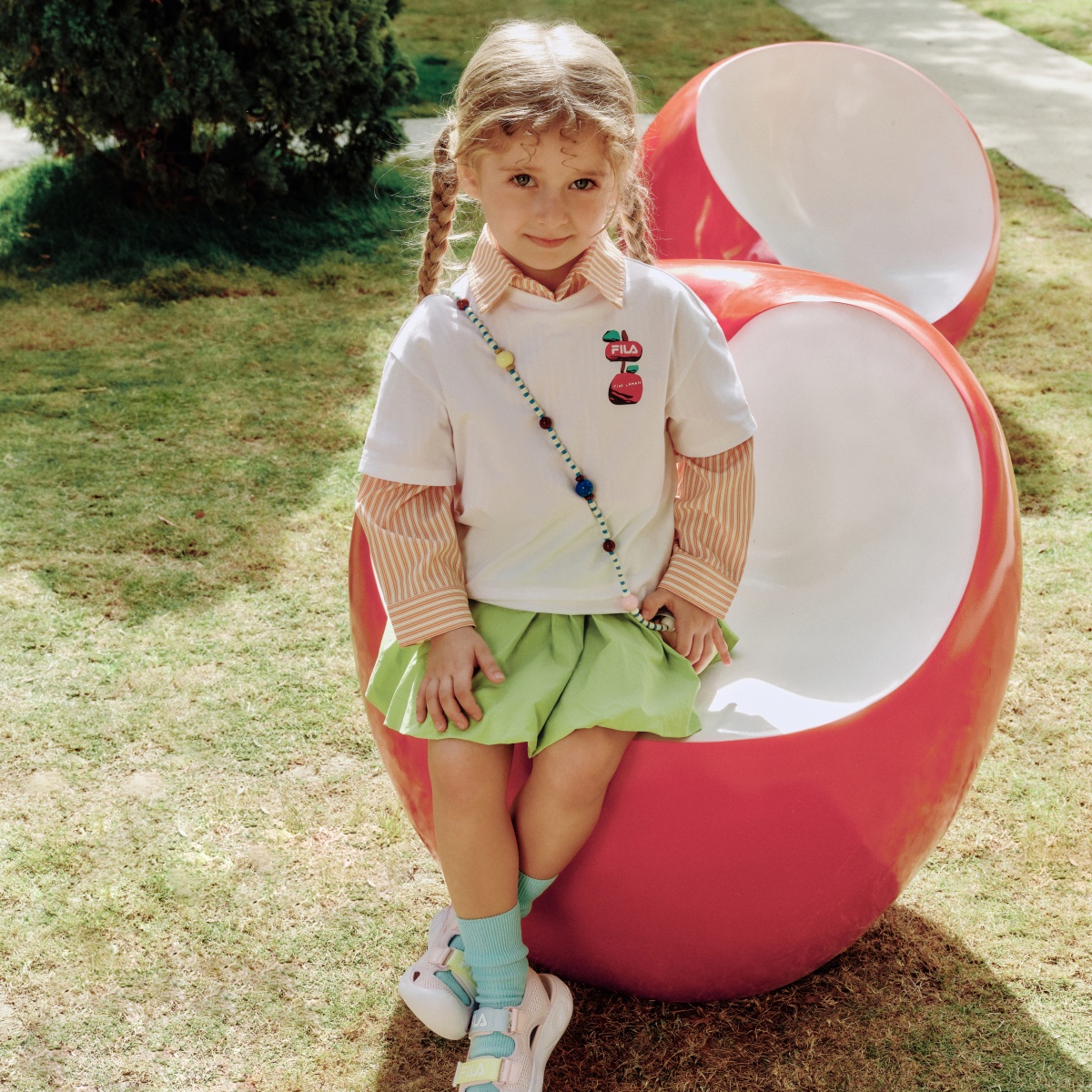 Футболка Fila KIDSTim Lahan T (белая) — фото 3