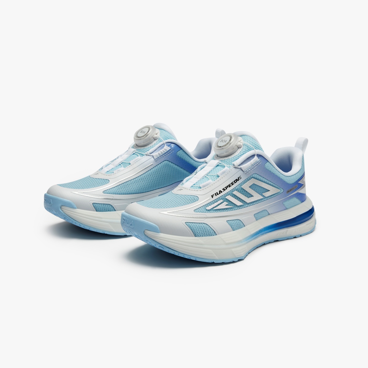 Детские кроссовки Fila KIDS SPEED 5 S (сиренево-белые) — 香堇蓝/斐乐白 — фото 3