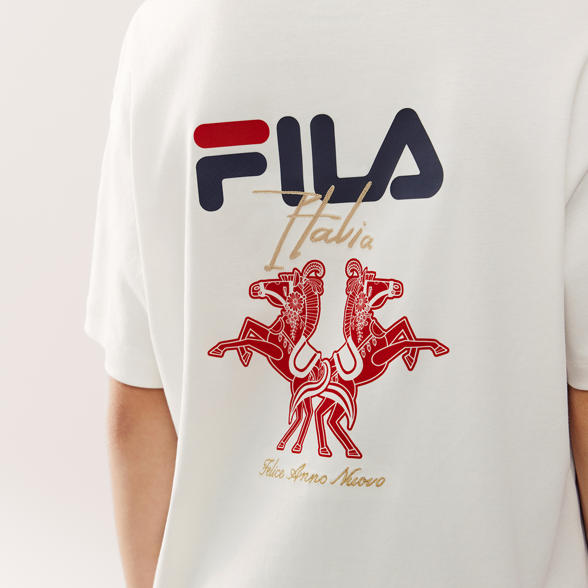 Мужская футболка Fila Kids (белая) — фото 4
