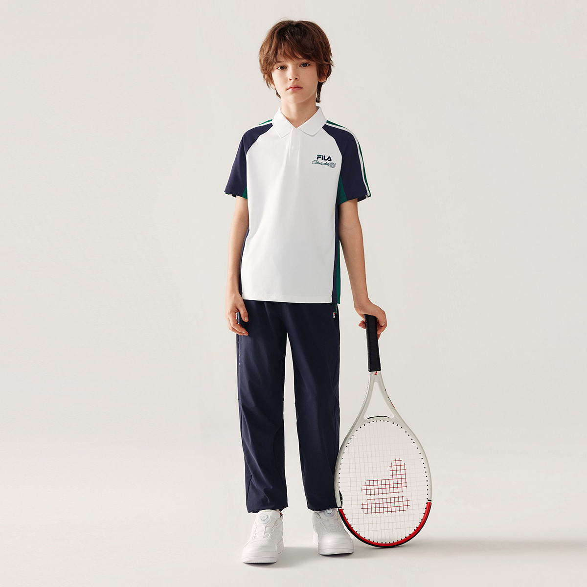 Детская футболка Fila KIDS PERFORMANCE-FPFT (бело-зеленая) — фото 5