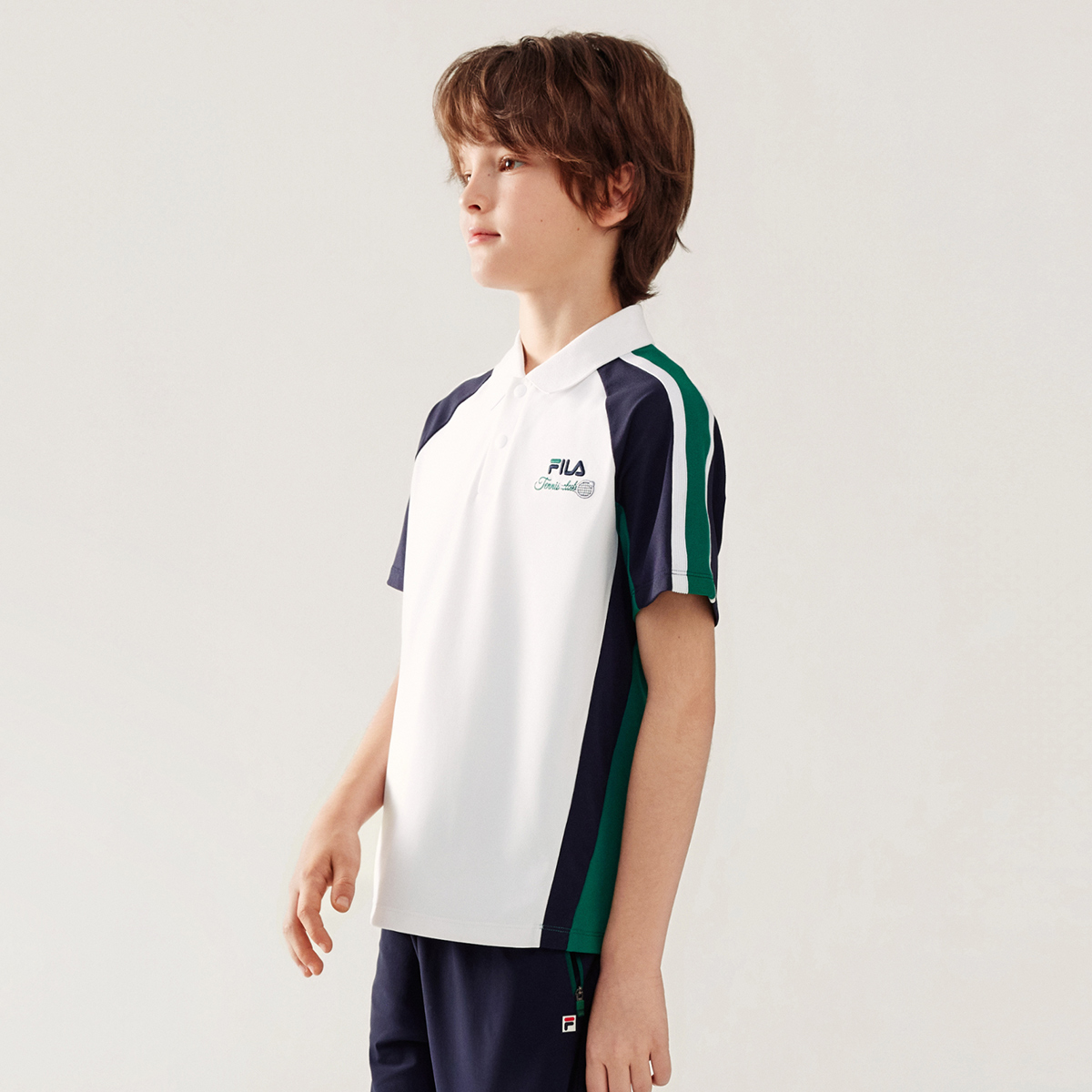 Детская футболка Fila KIDS PERFORMANCE-FPFT (бело-зеленая) — фото 4