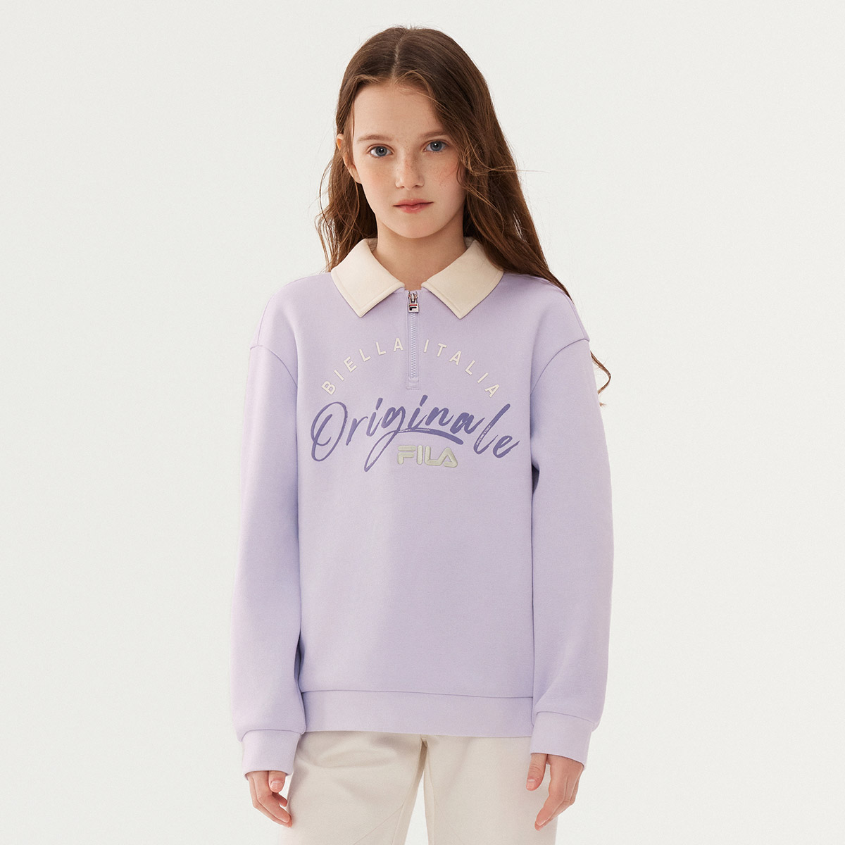 Детское худи Fila KIDS (фиолетовое) — фото 4
