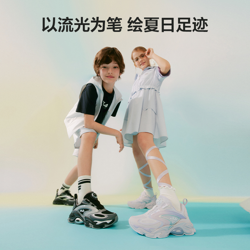 Детские кроссовки Fila KIDS Heritage-FHT (фиолетово-серебряные) — фото 5