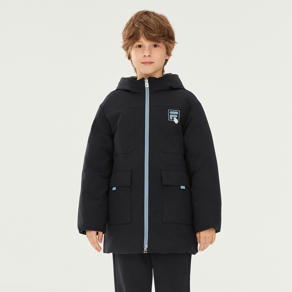 Детская куртка FILA KIDS (синяя) — фото 2