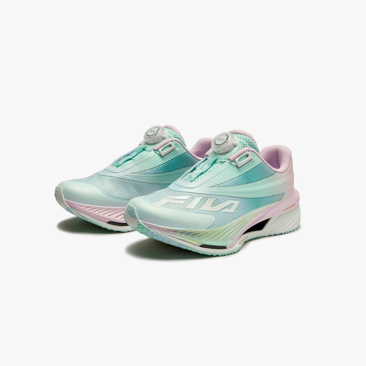 Кроссовки Fila KIDS SPEED 5 TURBO / (сине-зеленые) — 阳光蓝/粉绿色 — фото 3