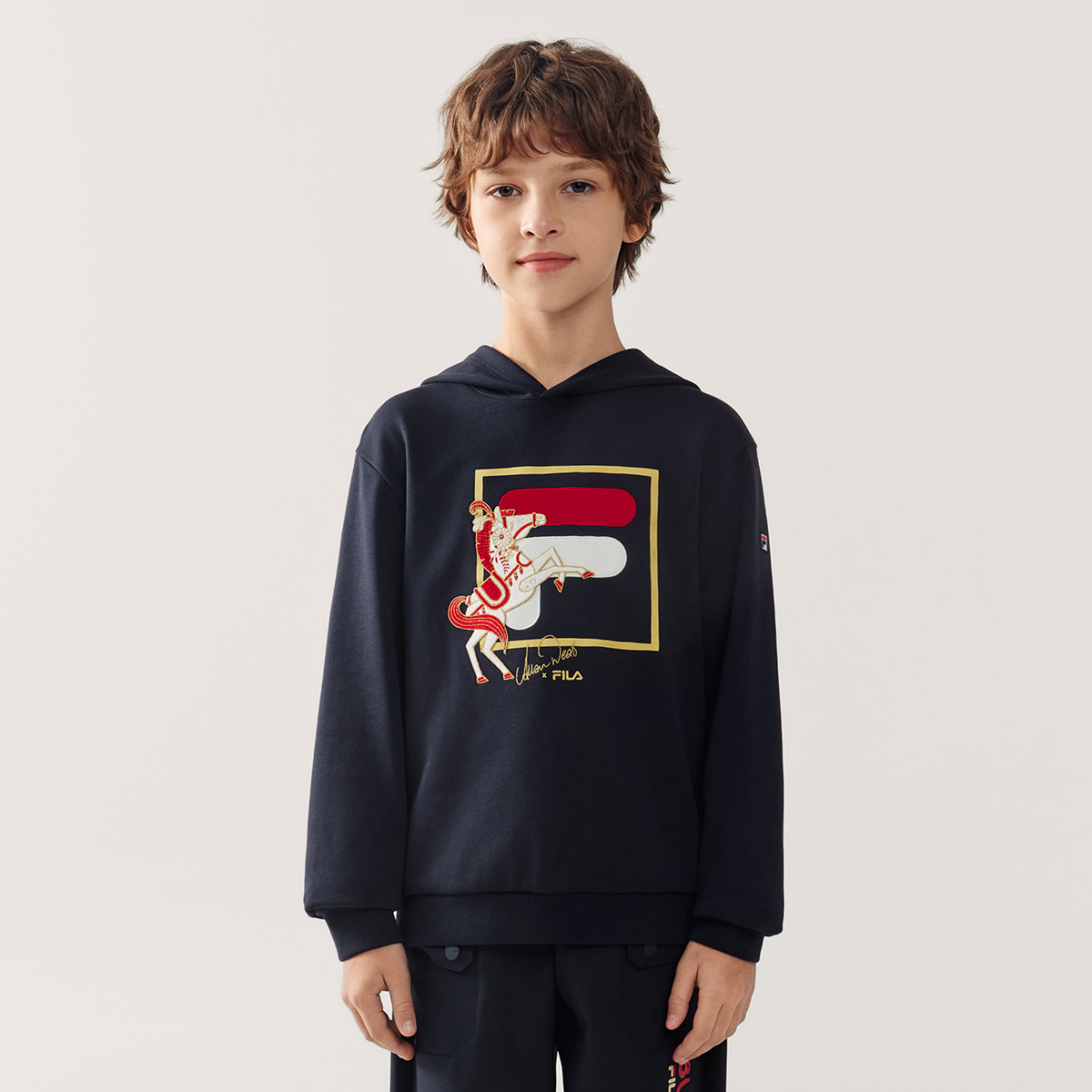 Мужские худи Fila KIDS ORIGINALE CNY (темно-синий) — фото 2