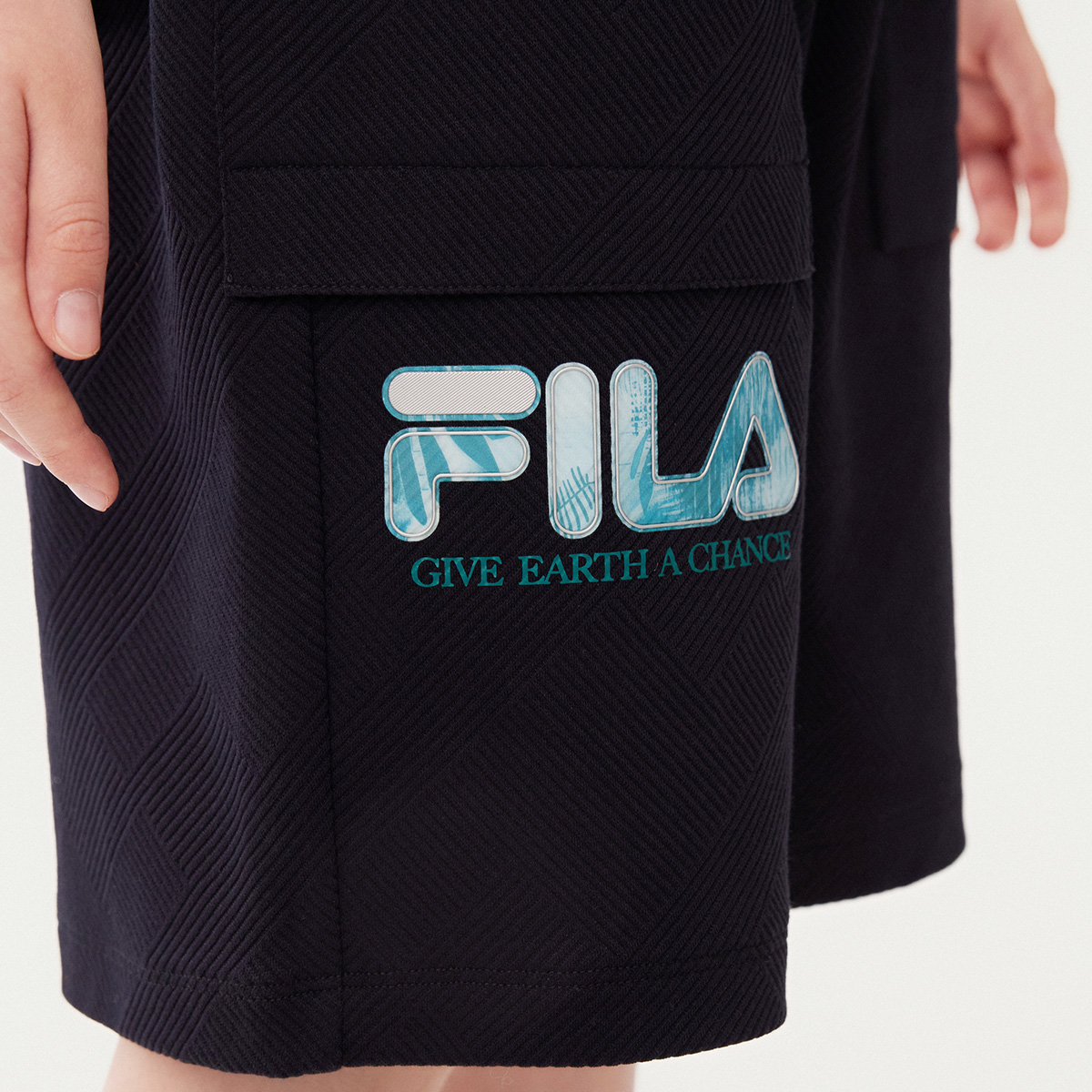 Мужские шорты Fila KIDS (синие) — фото 7