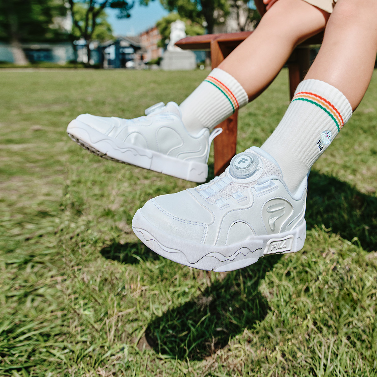 Детские кроссовки Fila KIDS POP (белые) — Белый — фото 7