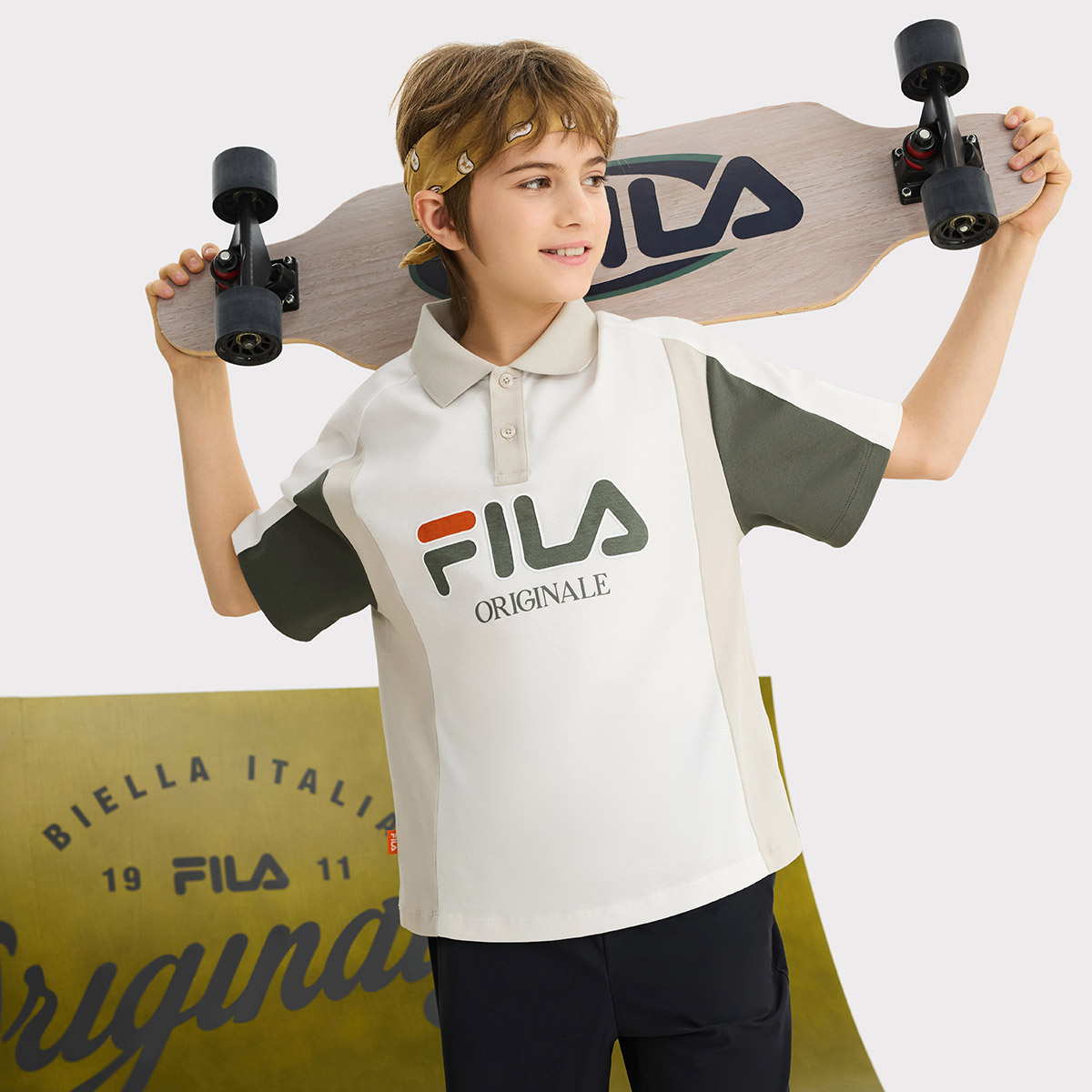 Футболка Fila KIDSPolo (белая) — фото 3