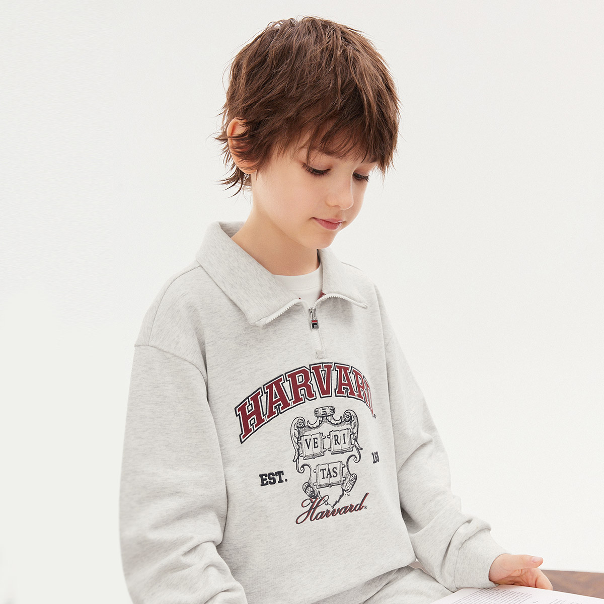 Детское худи FILA KIDS (серое) — фото 6