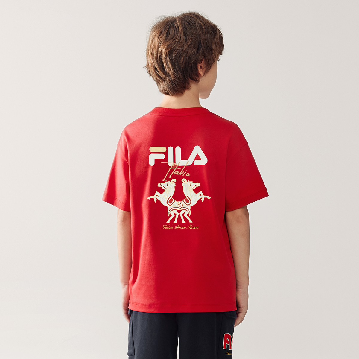 Мужская футболка Fila ORIGINALE CNY (красная) — фото 3