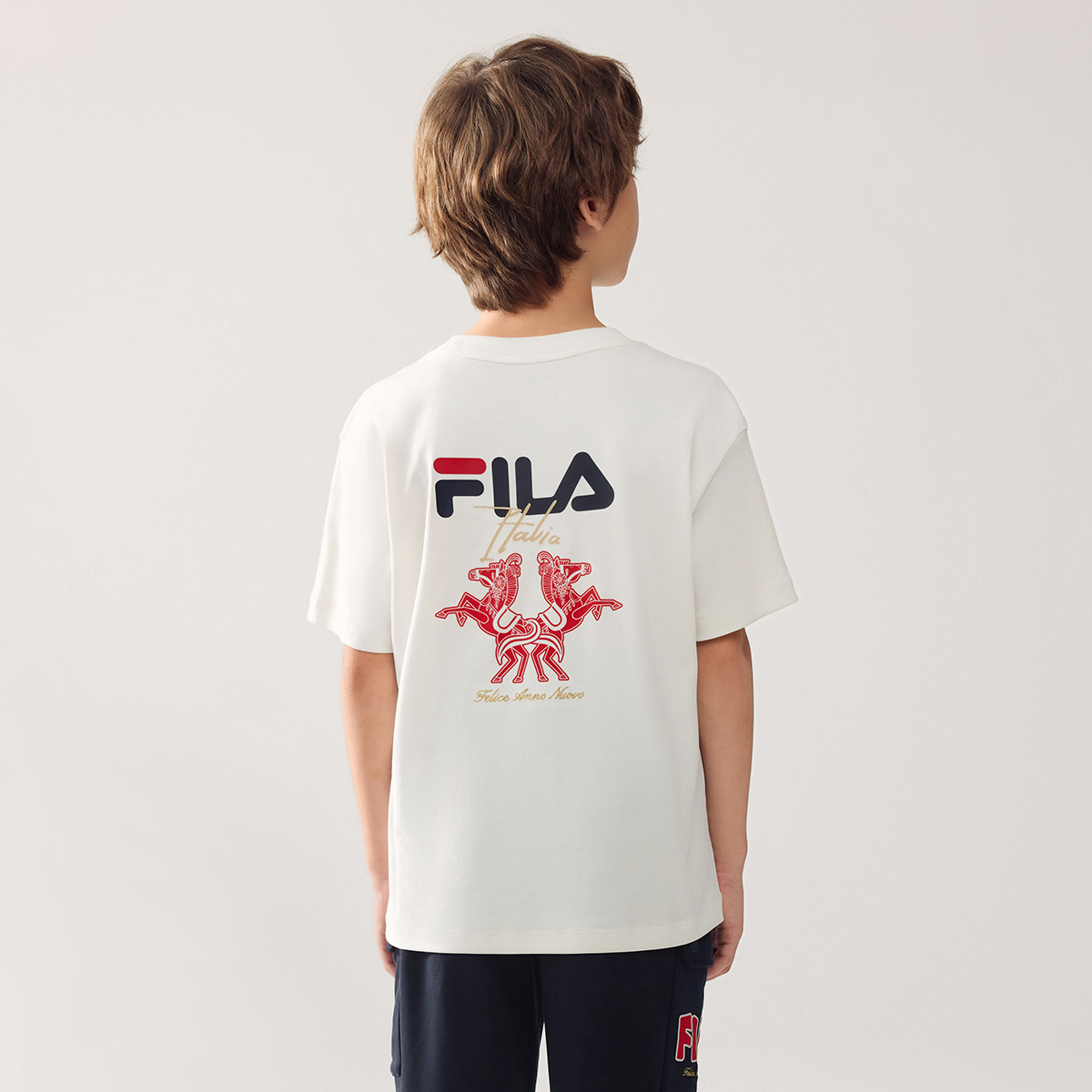 Мужская футболка Fila Kids (белая) — фото 3