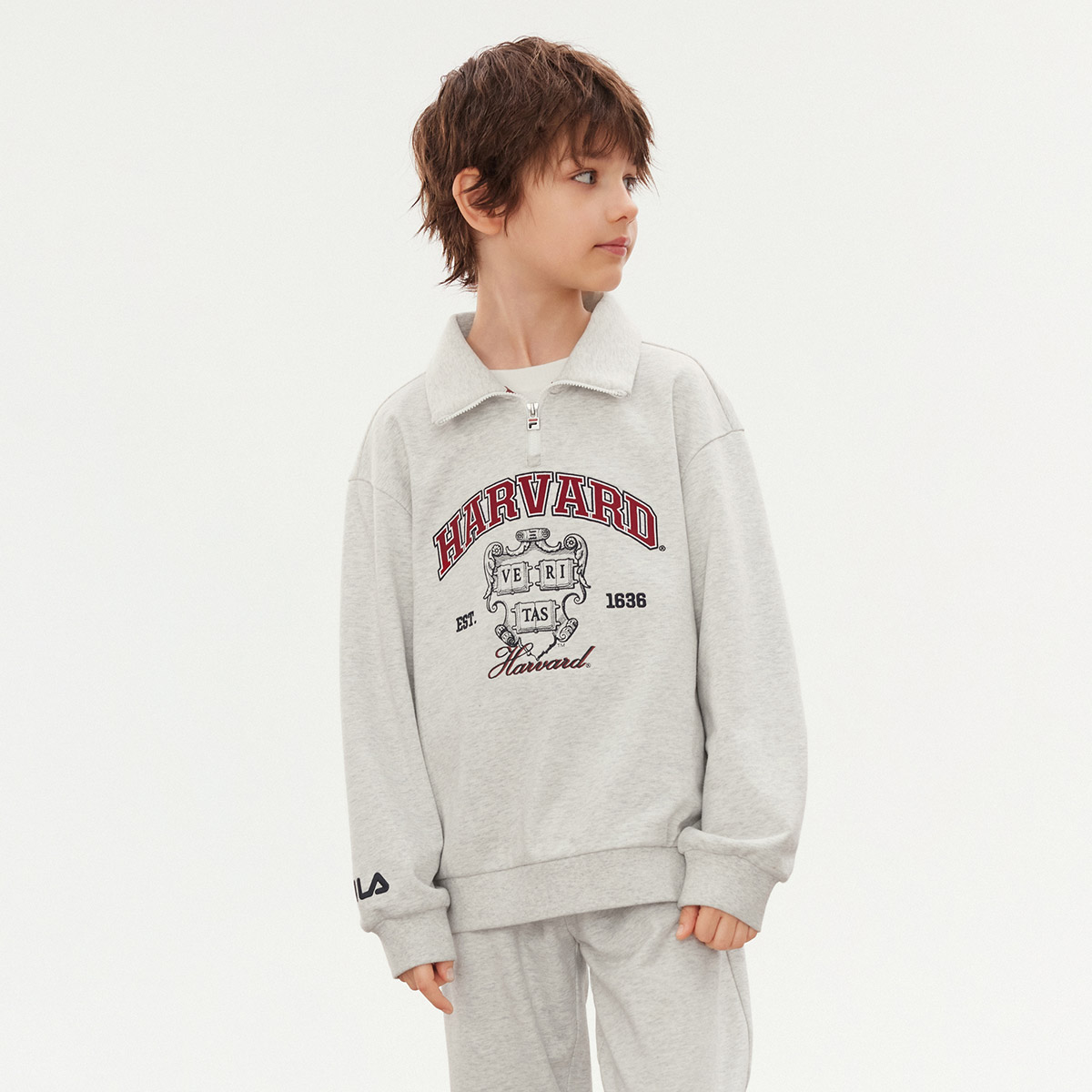 Детское худи FILA KIDS (серое) — фото 5