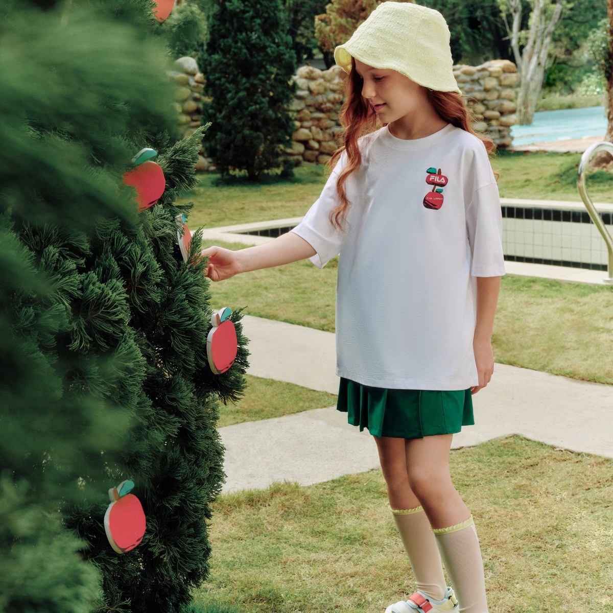 Футболка Fila KIDSTim Lahan T (белая) — фото 7
